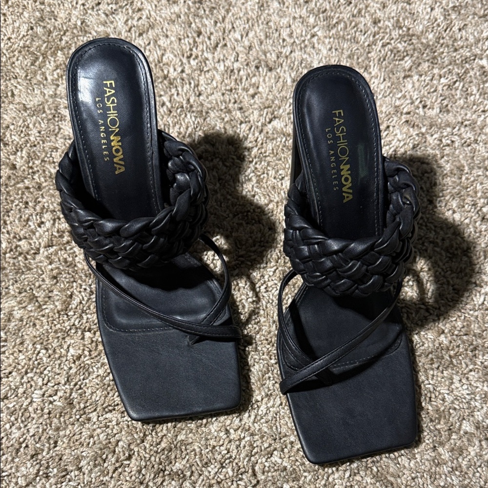 Fashion Nova Black Heels Women’s Size 10